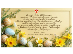Życzenia z okazji Świąt Wielkanocnych