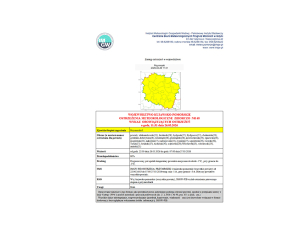OSTRZEŻENIA METEOROLOGICZNE ZBIORCZO NR 68