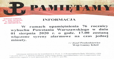 76 rocznica wybuchu Powstania Warszawskiego