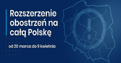 Rozszerzenie obostrzeń na całą Polskę (grafika ilustracyjna - gov.pl)