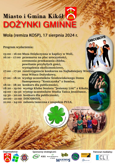 plakat na Dożynki Gminne 2024