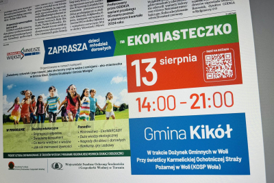  zapowiedź ekomiasteczka w Gminie Kikół - plakat
