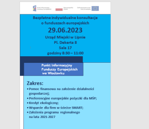 Bezpłatne indywidualne konsultacje  o funduszach europejskich