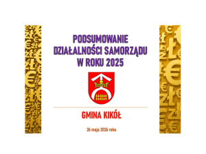 Podsumowanie działalności samorządu w roku 2025