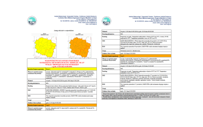 OSTRZEŻENIA METEOROLOGICZNE ZBIORCZO NR 157 WYKAZ OBOWIĄZUJĄCYCH OSTRZEŻEŃ o godz. 12:03 dnia 04.08.2026