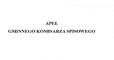 APEL  GMINNEGO KOMISARZA SPISOWEGO 