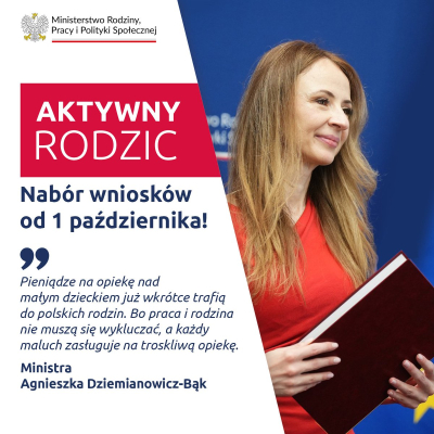 "Aktywny rodzic" - składanie wniosków od 1 października 2024 r.