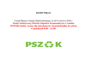Harmonogram funkcjonowania PSZOK-u w Lubinie