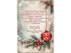 Życzenia z okazji Świąt Bożego Narodzenia
