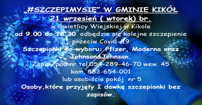 „#SZCZEPIMYSIĘ” W GMINIE KIKÓŁ