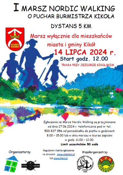 I Marsz Nordic Walking o Puchar Burmistrza Kikoła