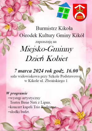Zapraszamy na Miejsko-Gminny Dzień Kobiet 