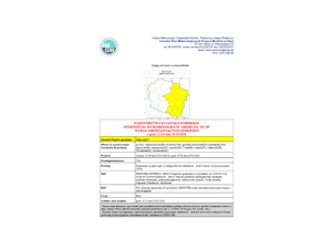 OSTRZEŻENIA METEOROLOGICZNE ZBIORCZO NR 189