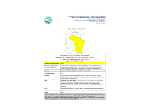 OSTRZEŻENIA METEOROLOGICZNE ZBIORCZO NR 112