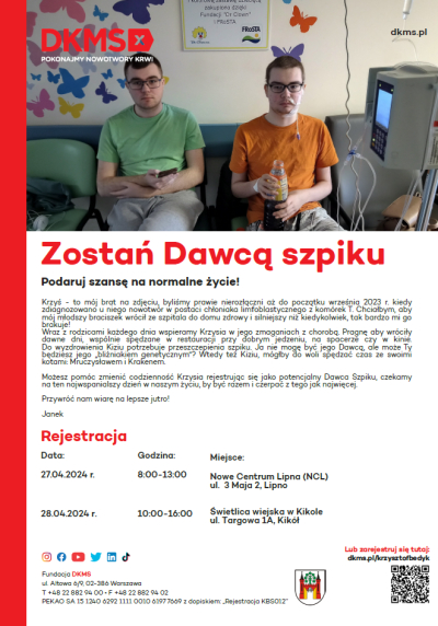 Zostań Dawcą szpiku - PLAKAT