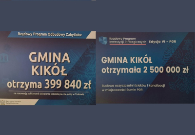 Promesy dla Gminy Kikół