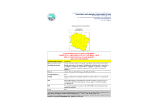 OSTRZEŻENIA METEOROLOGICZNE ZBIORCZO NR 82
