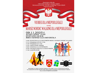 plakat na VII bieg dla niepodległej