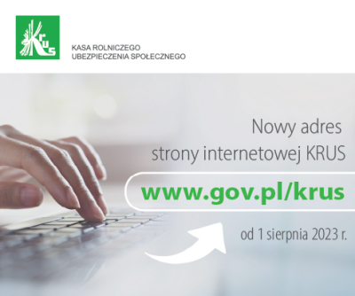 Od 1 sierpnia 2023 r. strona internetowa KRUS dostępna na platformie GOV.PL