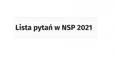 Lista pytań w NSP 2021