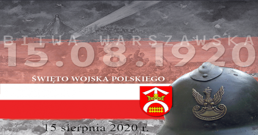 bitwa warszawska, flaga polski, herb Gminy Kikół, hełm żołnierza polskiego
