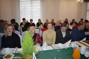 Spotkanie wigilijne z uczestnikami ŚDS "Koniczynka" w Suminie