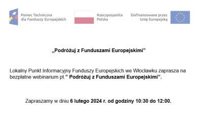 logo szkolenia „Podróżuj z Funduszami Europejskimi”