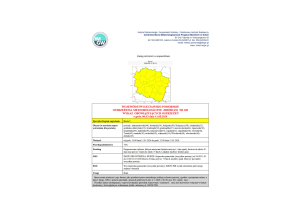 OSTRZEŻENIA METEOROLOGICZNE ZBIORCZO NR 100