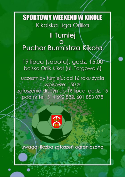 plakat na turniej orlika