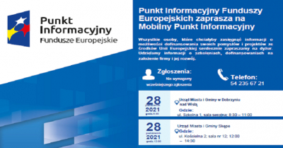 Punkt Informacyjny Funduszy Europejskich zaprasza na Mobilny Punkt Informacyjny