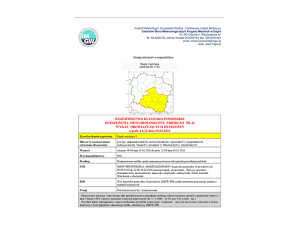 OSTRZEŻENIA METEOROLOGICZNE ZBIORCZO NR 43