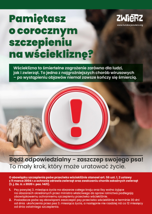 Obowiązkowe szczepienie psów przeciwko wściekliźnie