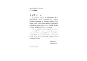 Szanowni Mieszkańcy Sołectwa Zajeziorze