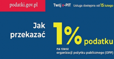 Jak przekazać 1 procent podatku (plakat informacyjny)