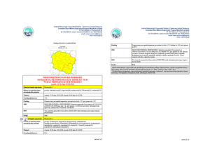 OSTRZEŻENIA METEOROLOGICZNE ZBIORCZO NR 84