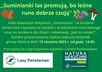 &quot;Suminianki las promują, bo leśne runo dobrze czują&quot; plakat