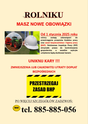 BHP DLA ROLNICTWA - propozycja usług