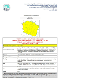 OSTRZEŻENIA METEOROLOGICZNE ZBIORCZO NR 202