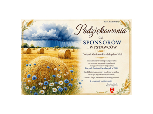 Dożynki Gminno-Parafialne w Woli - podziękowania dla Sponsorów i Wystawców