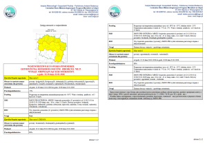 OSTRZEŻENIA METEOROLOGICZNE ZBIORCZO NR 25