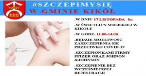 #SZCZEPIMYSIĘ W GMINIE KIKÓŁ