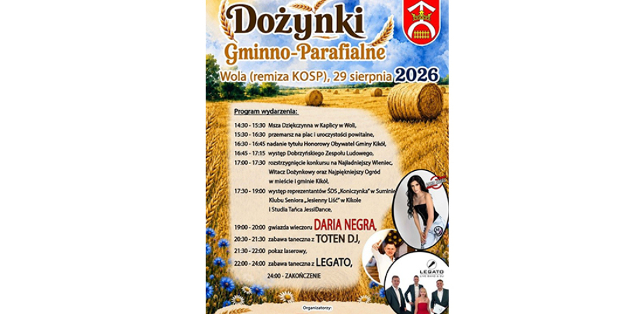 Dożynki Gminno-Parafialne 2026