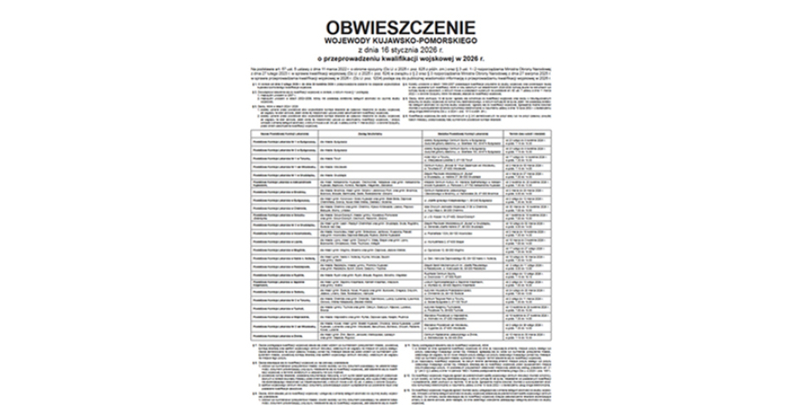 OBWIESZCZENIE WOJEWODY KUJAWSKO-POMORSKIEGO z...