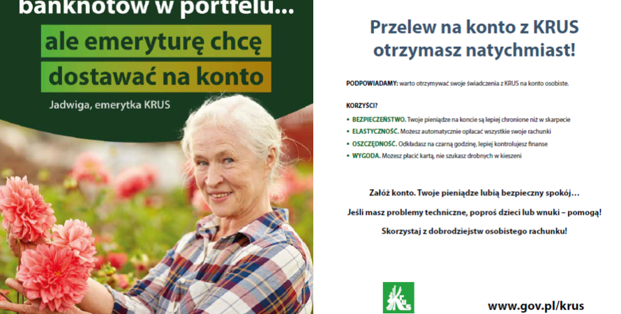 Informacja dotycząca kont bankowych - KRUS