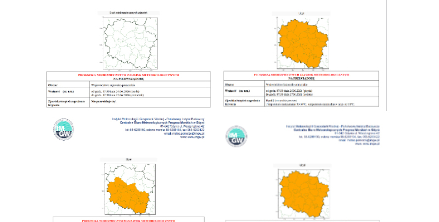 PROGNOZA NIEBEZPIECZNYCH ZJAWISK METEOROLOGICZNYCH