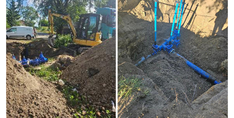 Prace związane z wymianą sieci wodociągowej w...