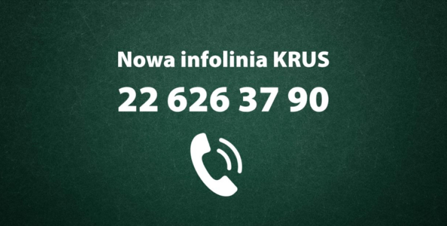 Komunikat OR KRUS - ruszyła nowa infolinia KRUS