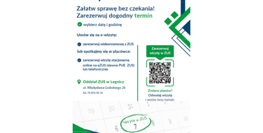 Rezerwuj wizyty w Zakładzie Ubezpieczeń...