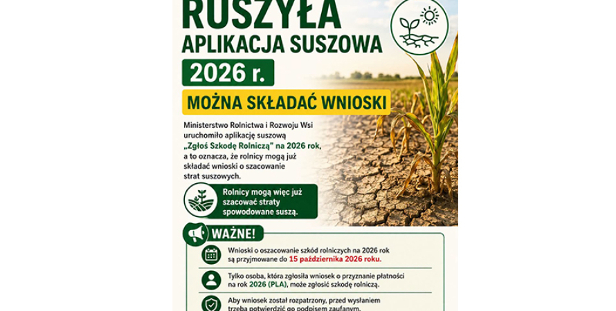 Aplikacja suszowa 2026 rok już działa!